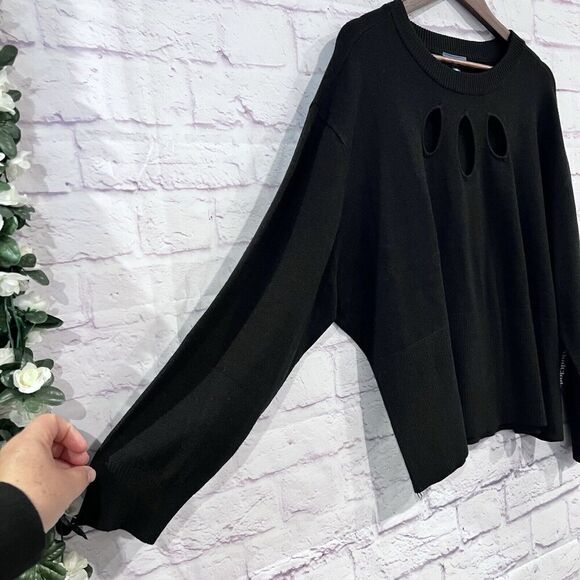 Modcloth Slice Of Life‎ Sweater Plus Size 2X Pullover Soft Stretchy Crew Neck - Picture 5 of 10